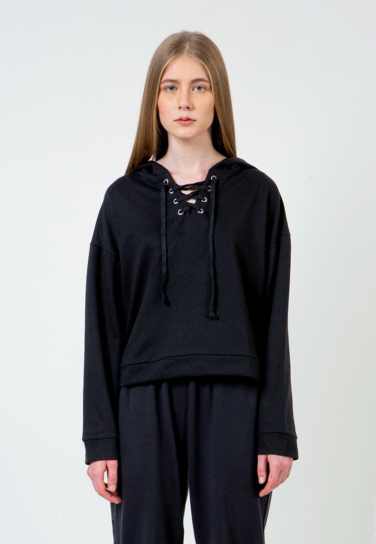 Black Hoodie with lacing