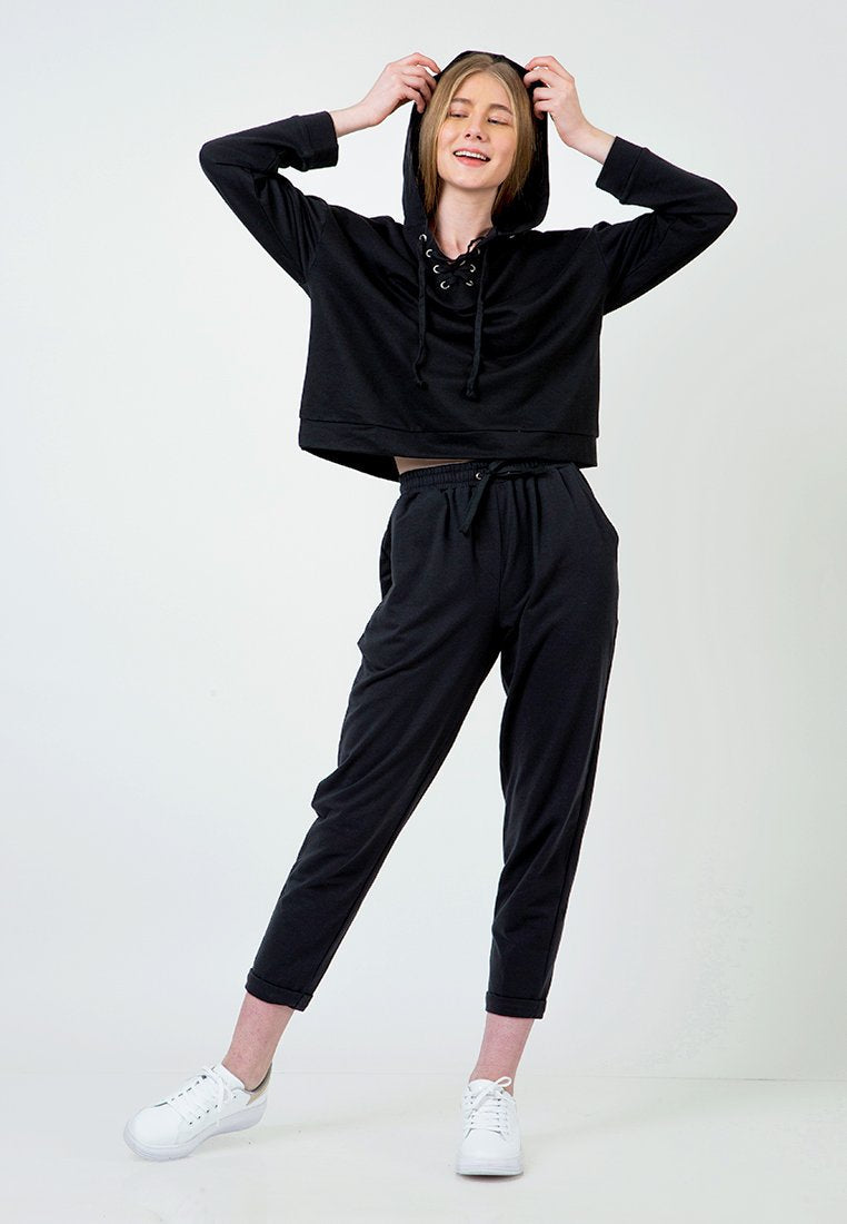 Black Hoodie with lacing