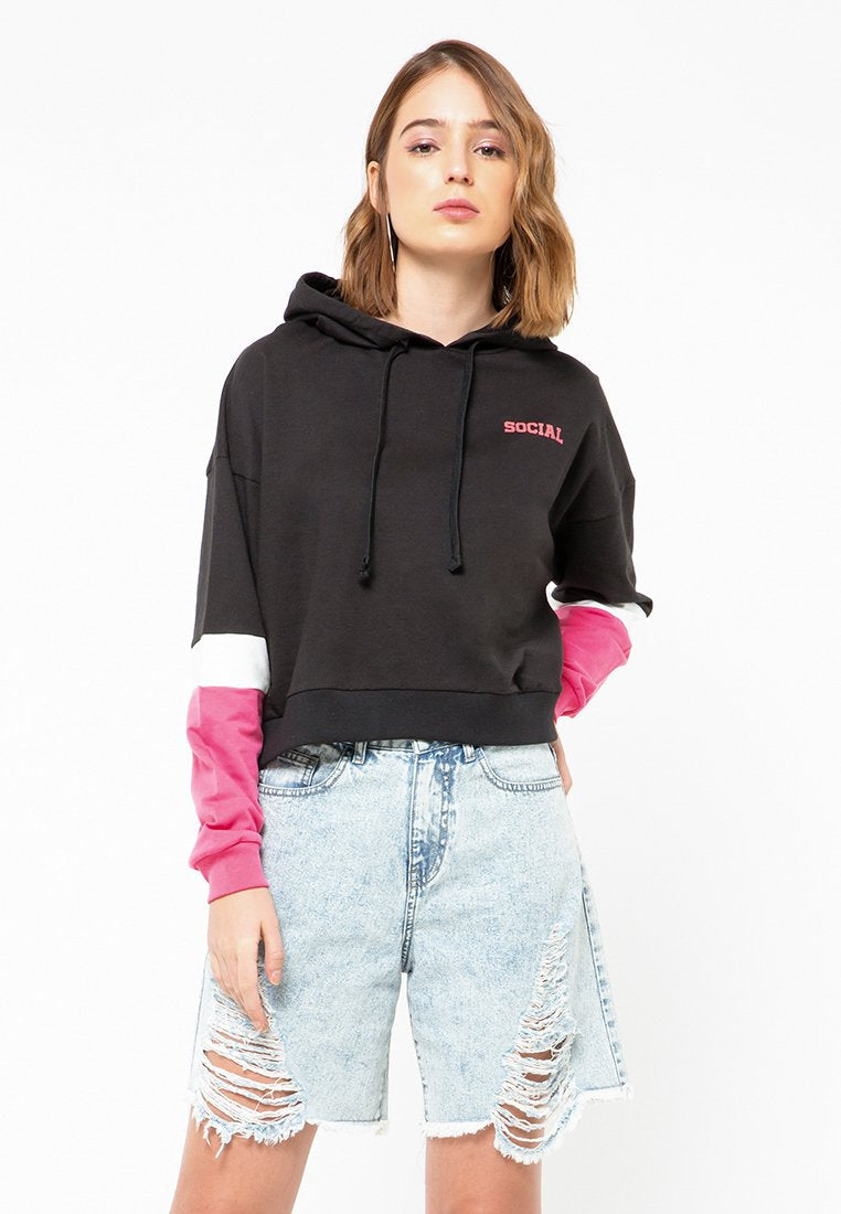 Colorblock Sleeves Hoodie