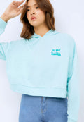 Embroidered Crop Hoodie