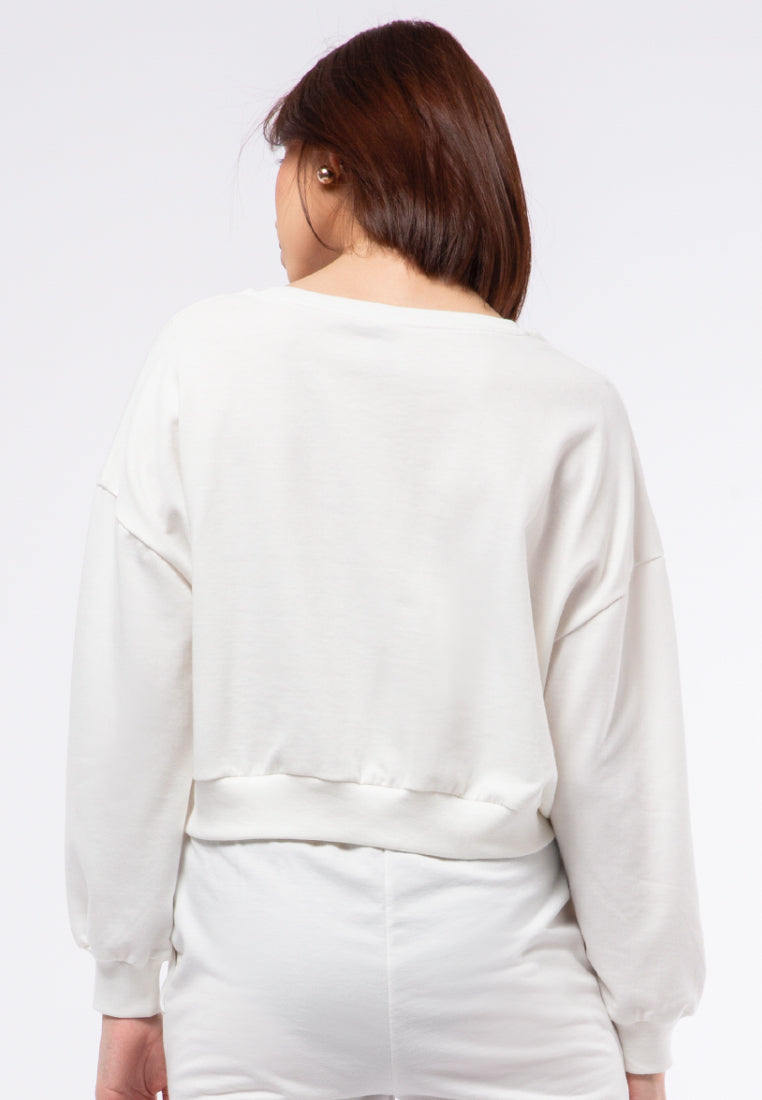 Printed Long Sleeve Sweatshirt
