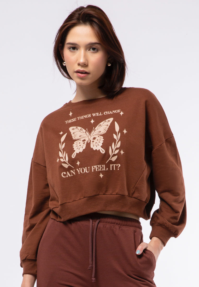 Printed Long Sleeve Sweatshirt