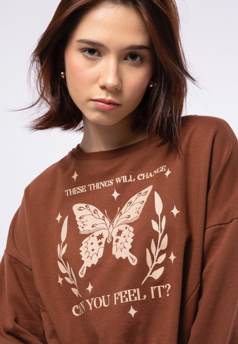 Printed Long Sleeve Sweatshirt