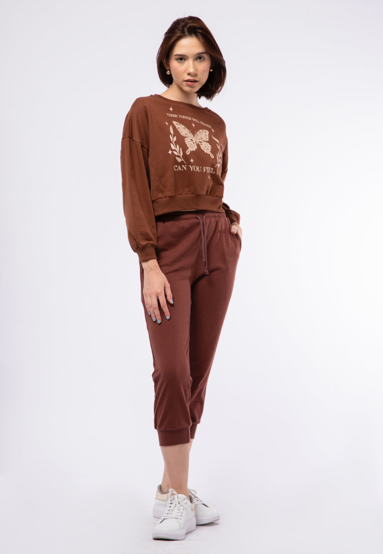 Printed Long Sleeve Sweatshirt