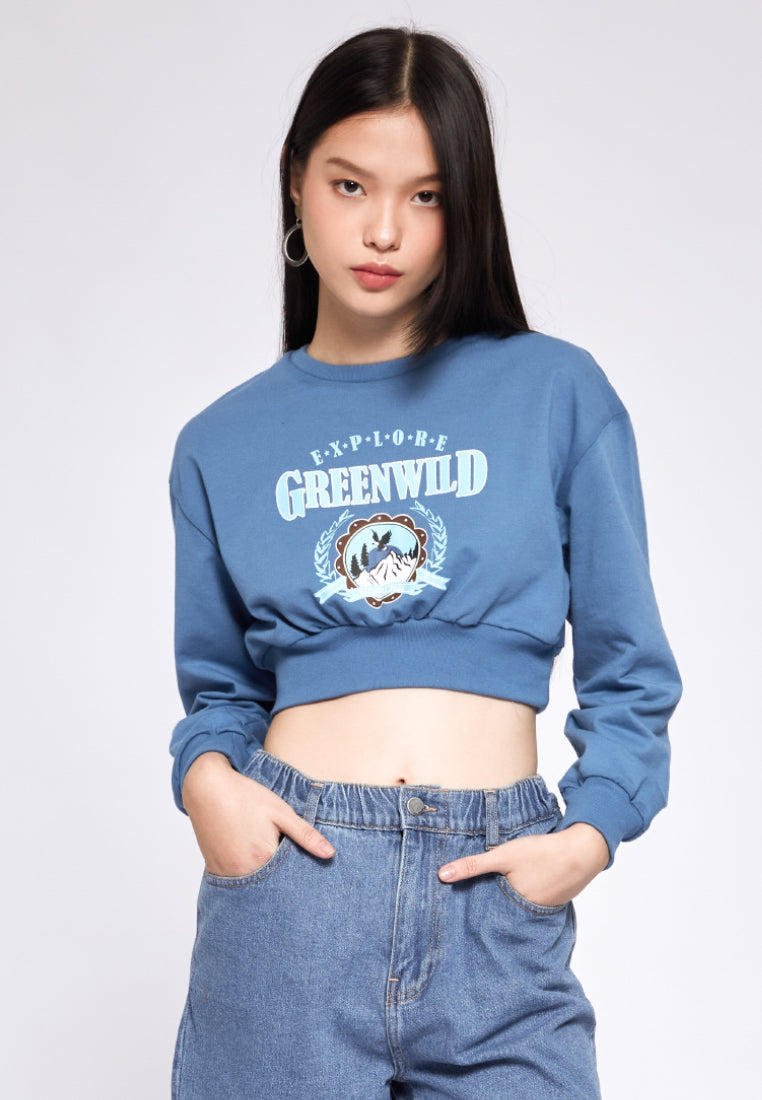 Long Sleeve Corset Sweatshirt