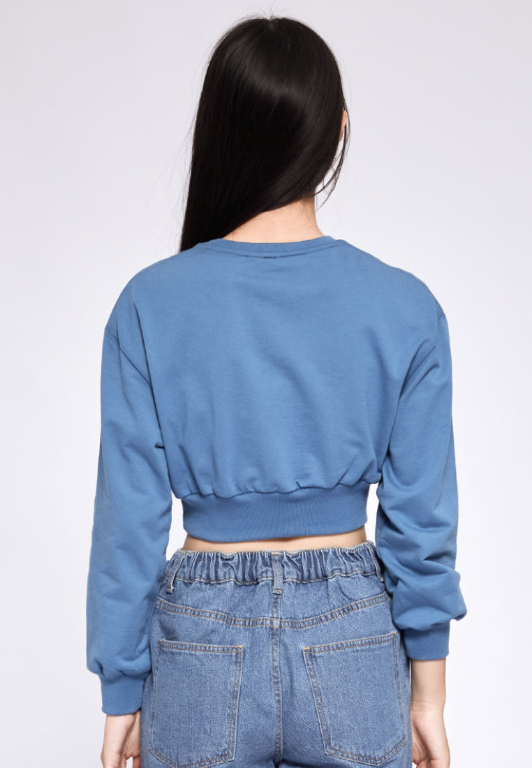 Long Sleeve Corset Sweatshirt