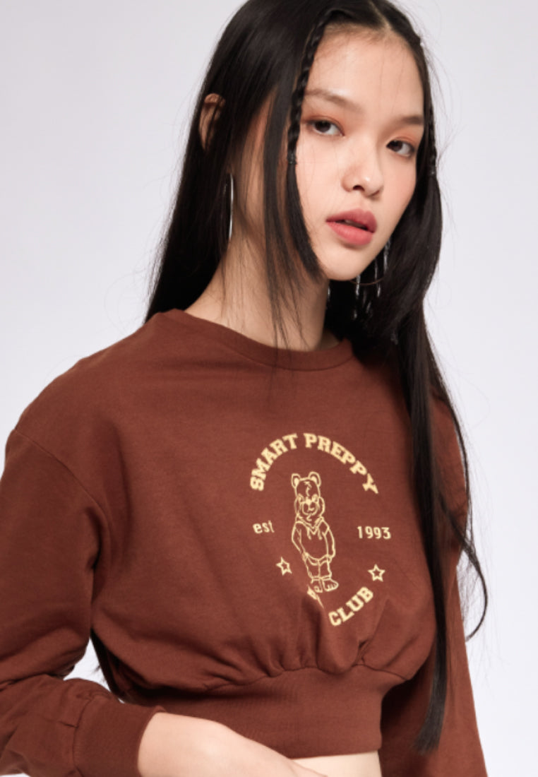 Long Sleeve Corset Sweatshirt
