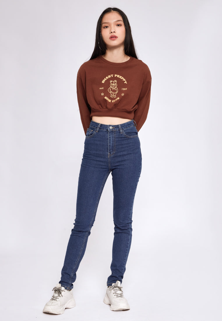 Long Sleeve Corset Sweatshirt