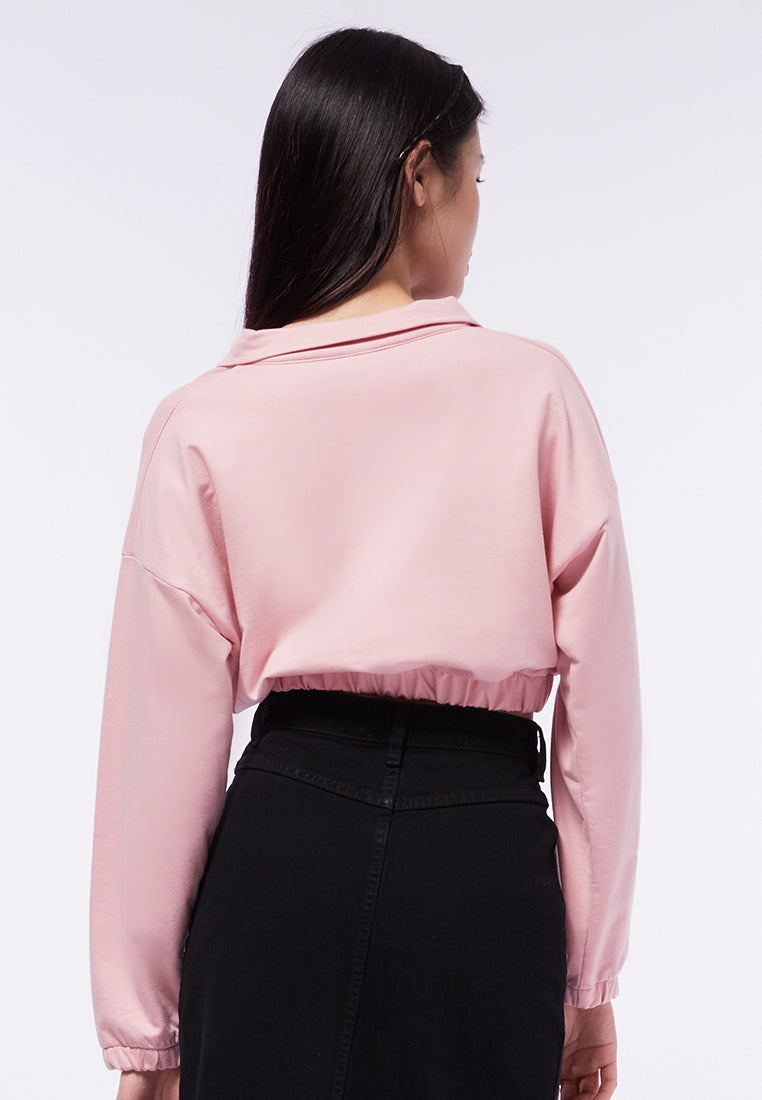 Collared Crop Sweatshirt
