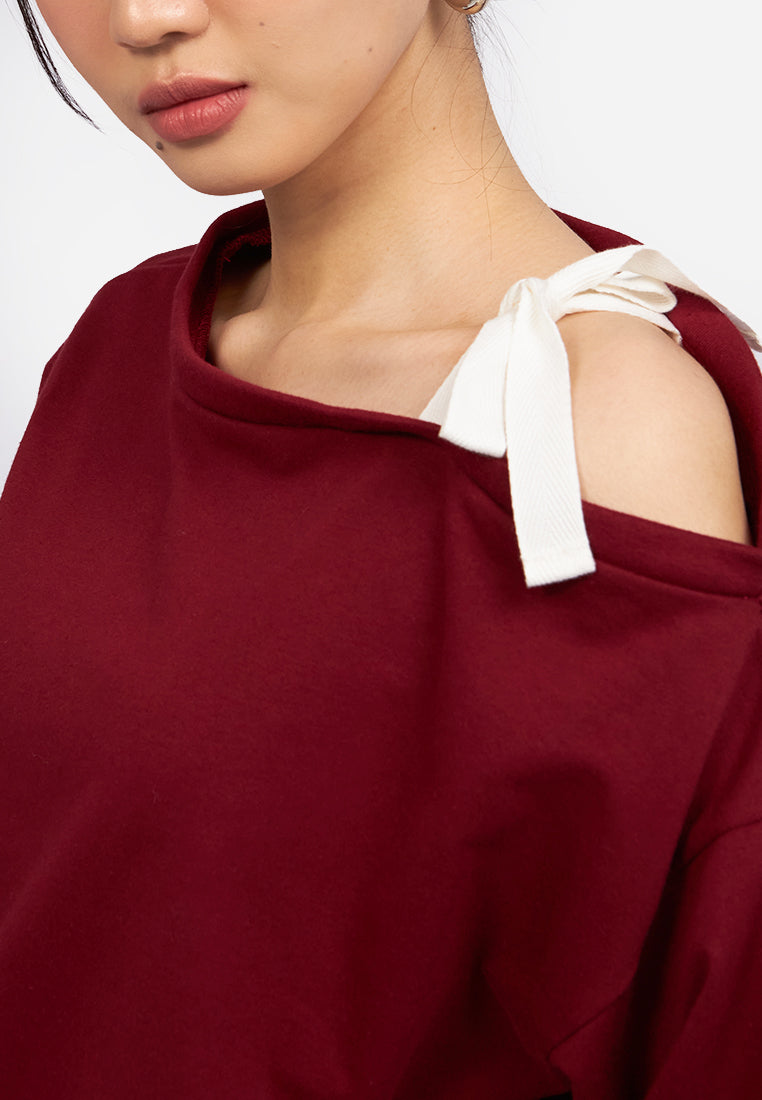 Strap Off Shoulder Sweatshirt