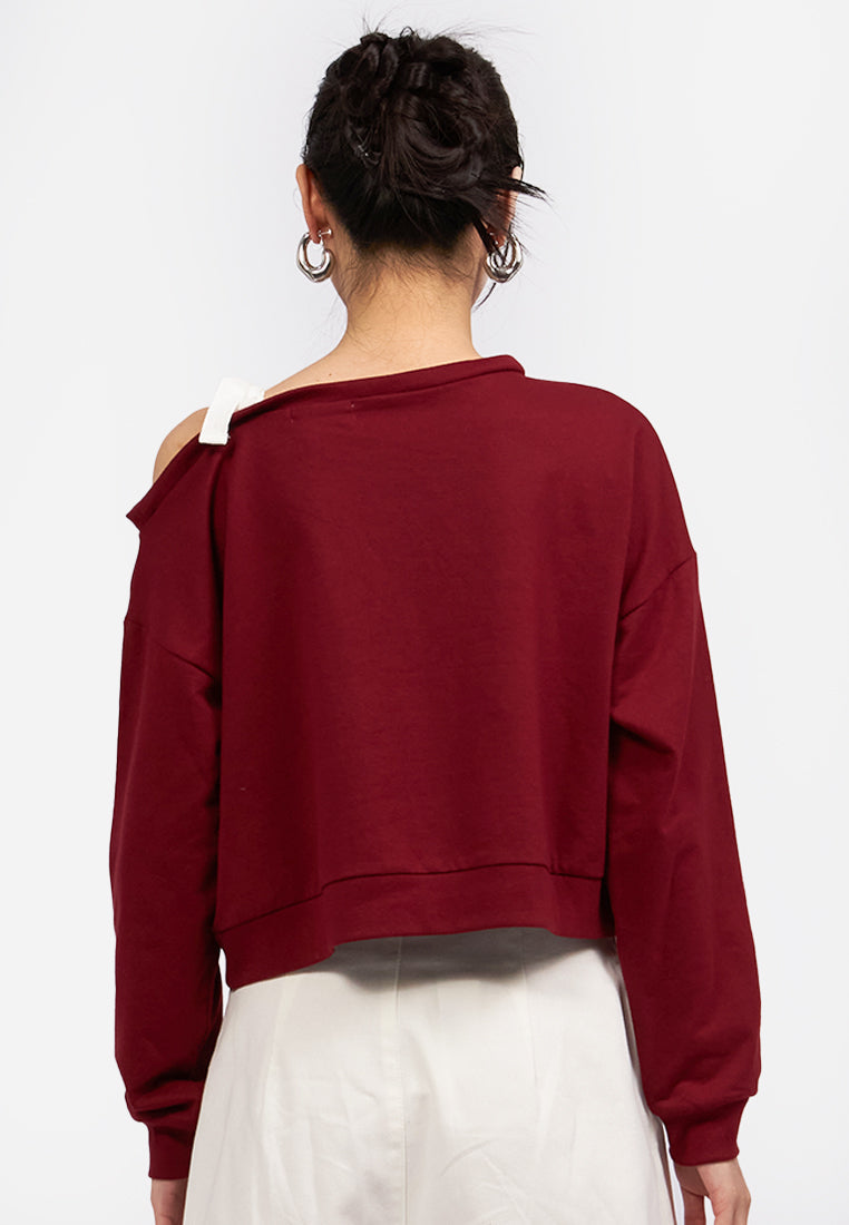 Strap Off Shoulder Sweatshirt