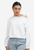 Strap Off Shoulder Sweatshirt