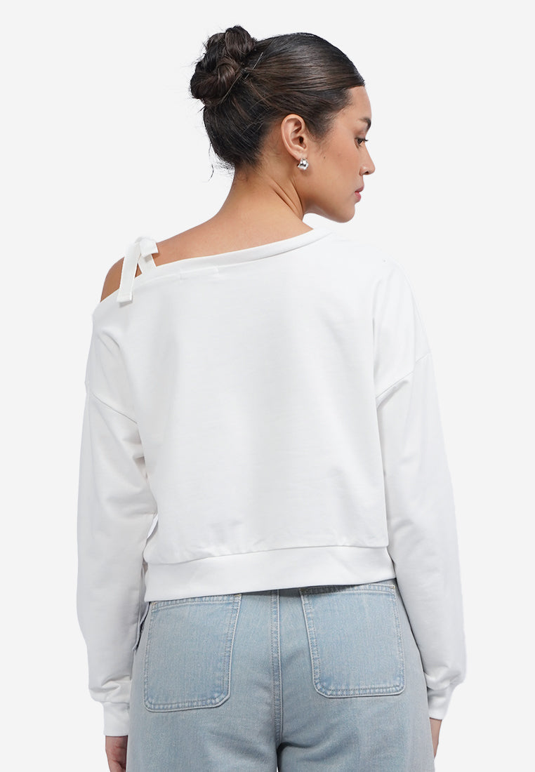 Strap Off Shoulder Sweatshirt