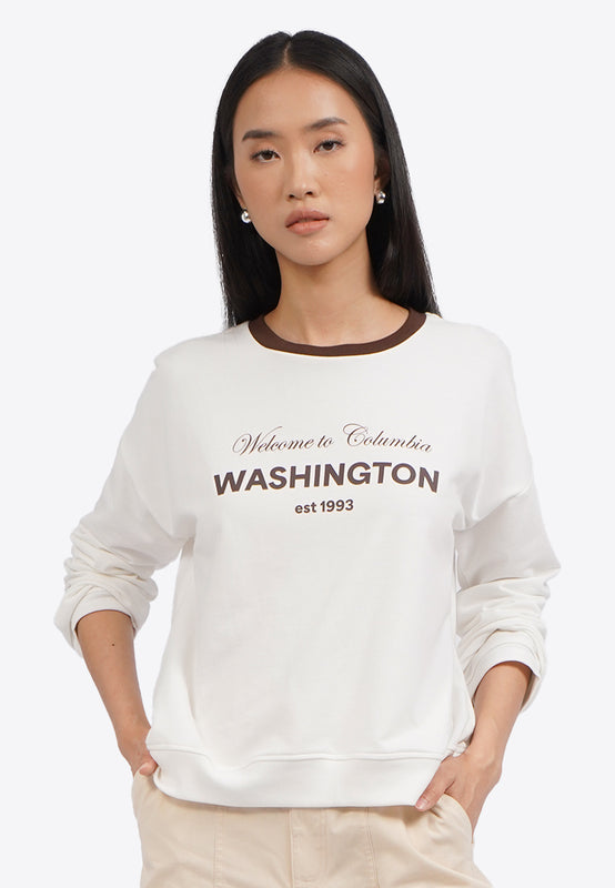 Contrast Rib Long Sleeve Sweatshirt