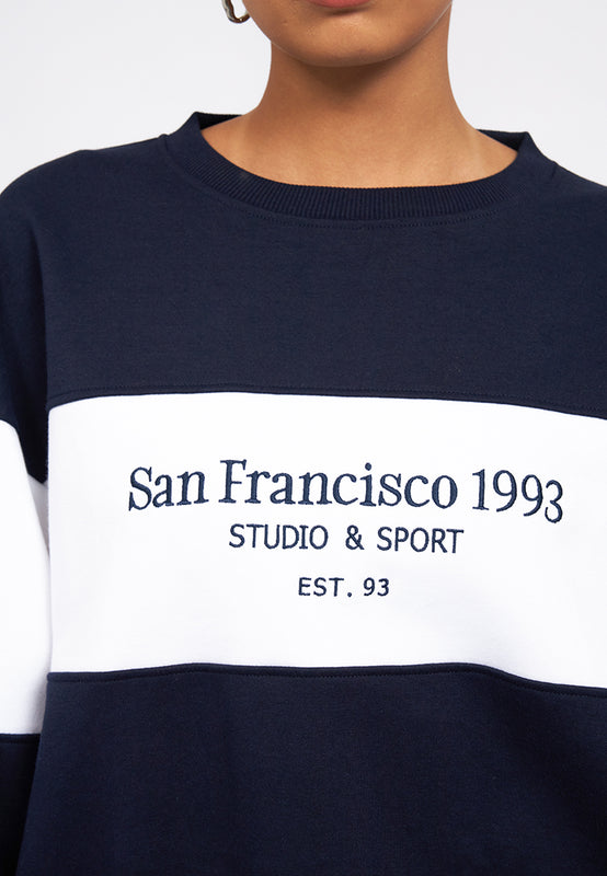 Oversized Colorblock Sweatshirt