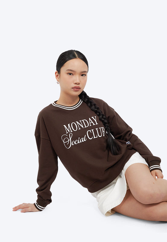Sweatshirt with Stripes Round Neck