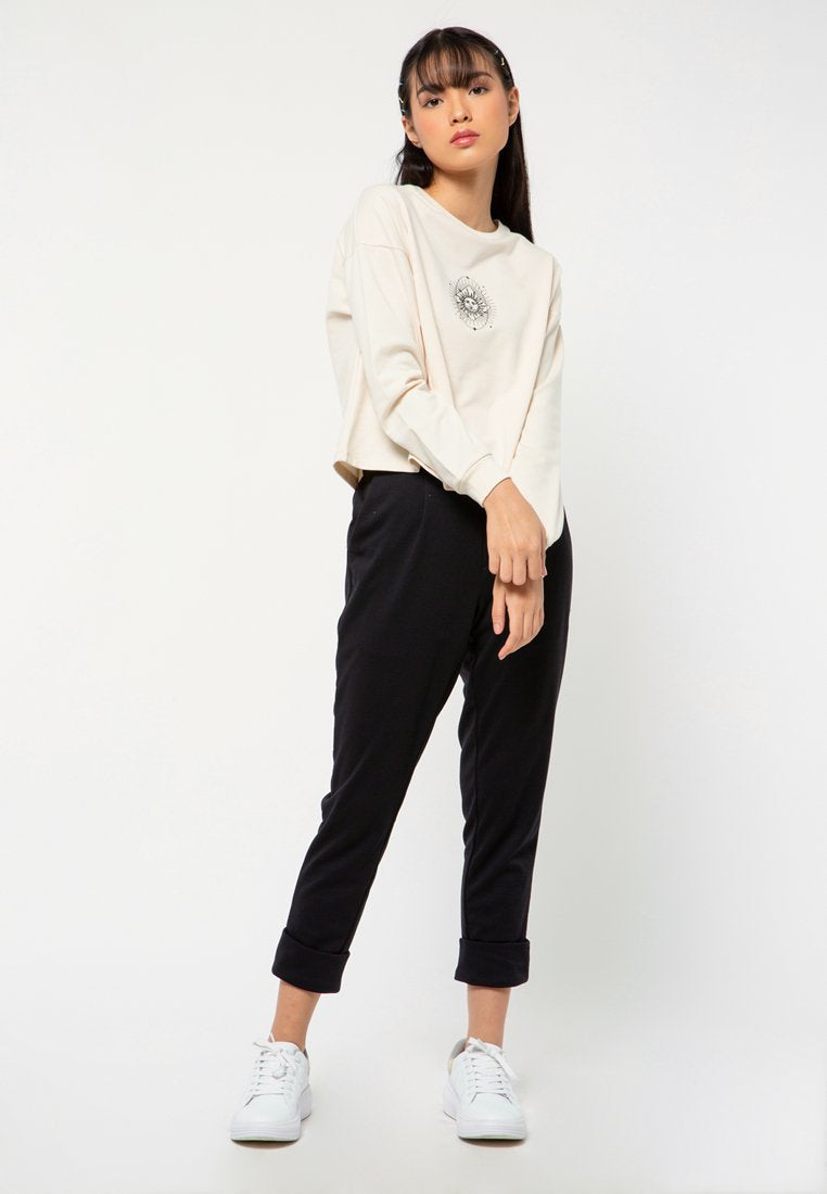 Crop Long Sleeves Sweater