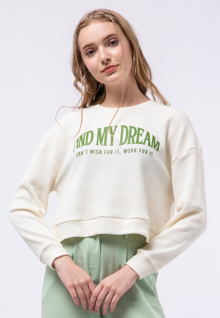 Check Textured Sweatshirt