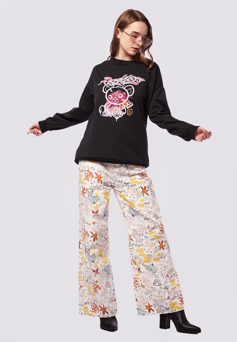 Oversized Long Sleeve Graphic Sweatshirt