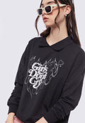 Graphic Polo Sweatshirt