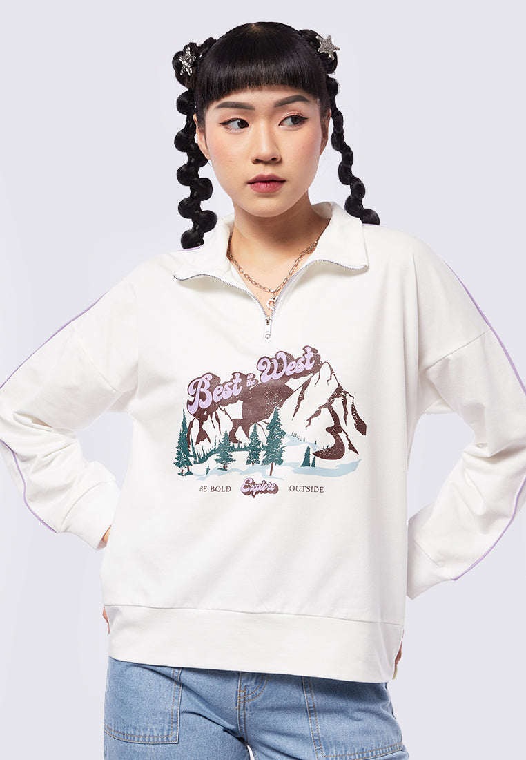 Half Zip Up Sweatshirt