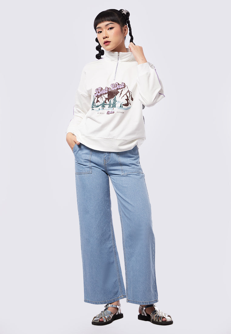Half Zip Up Sweatshirt