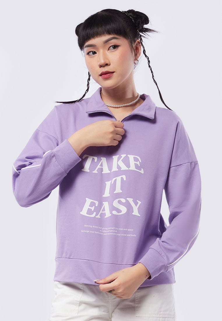 Half Zip Up Sweatshirt