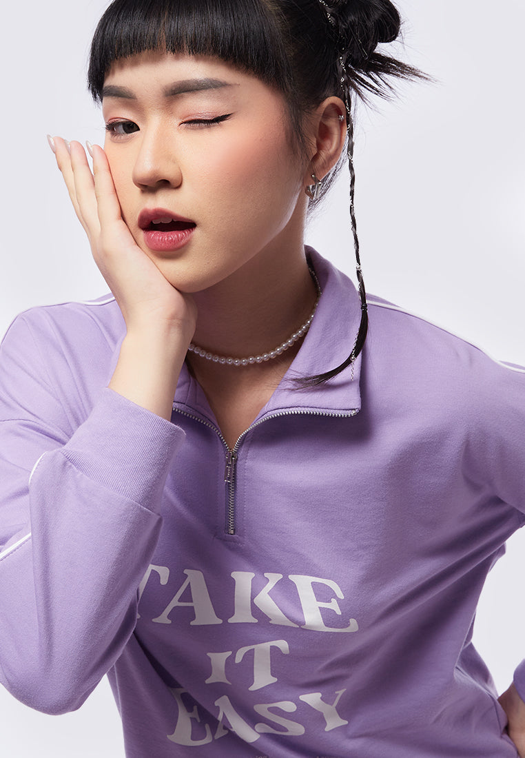 Half Zip Up Sweatshirt