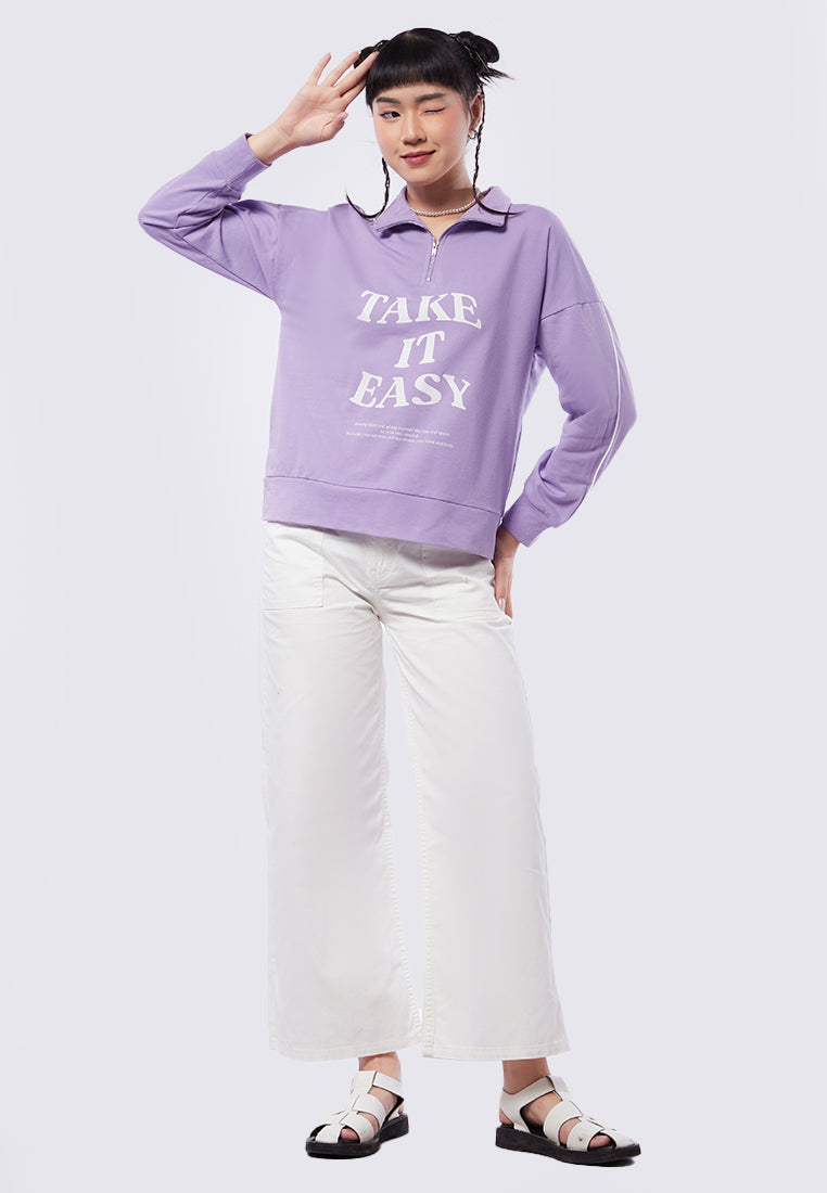 Half Zip Up Sweatshirt