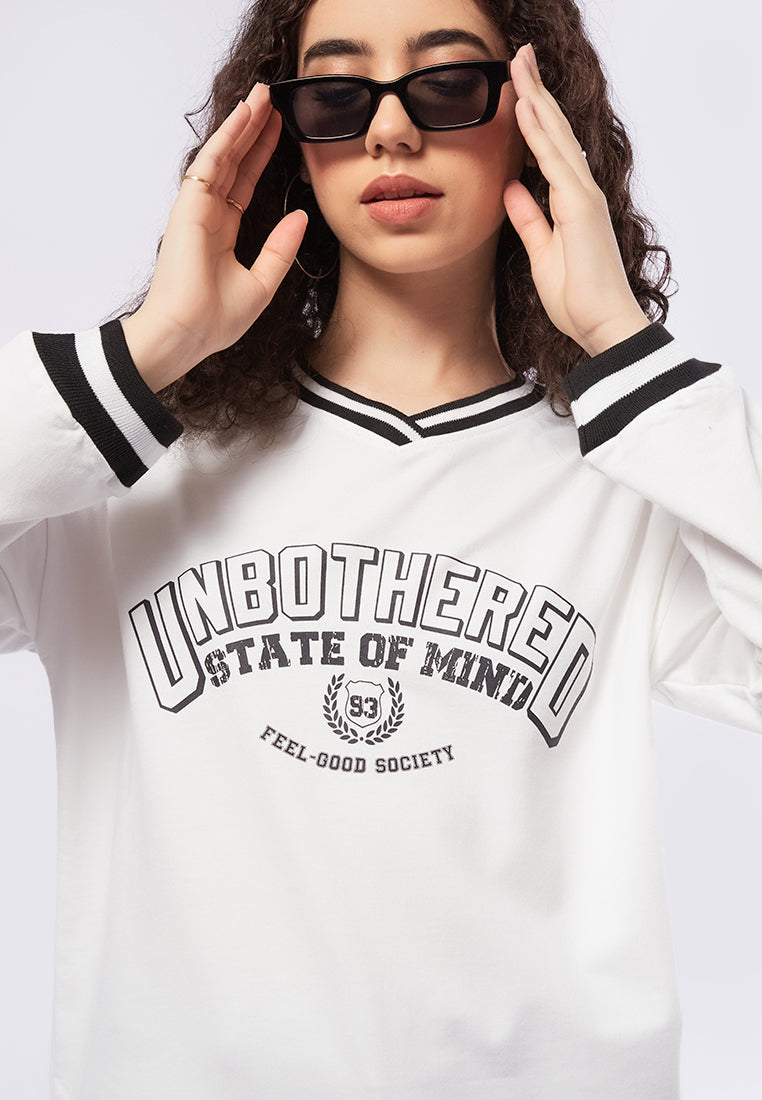 V-Neck Graphic Sweatshirt
