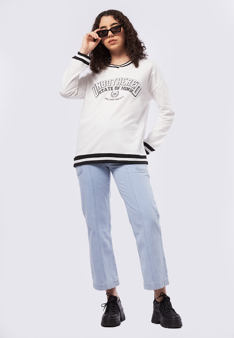 V-Neck Graphic Sweatshirt