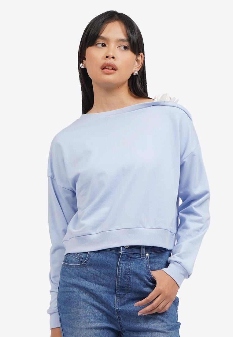 Strap-Off Shoulder Sweatshirt