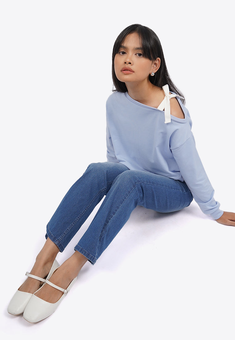 Strap-Off Shoulder Sweatshirt