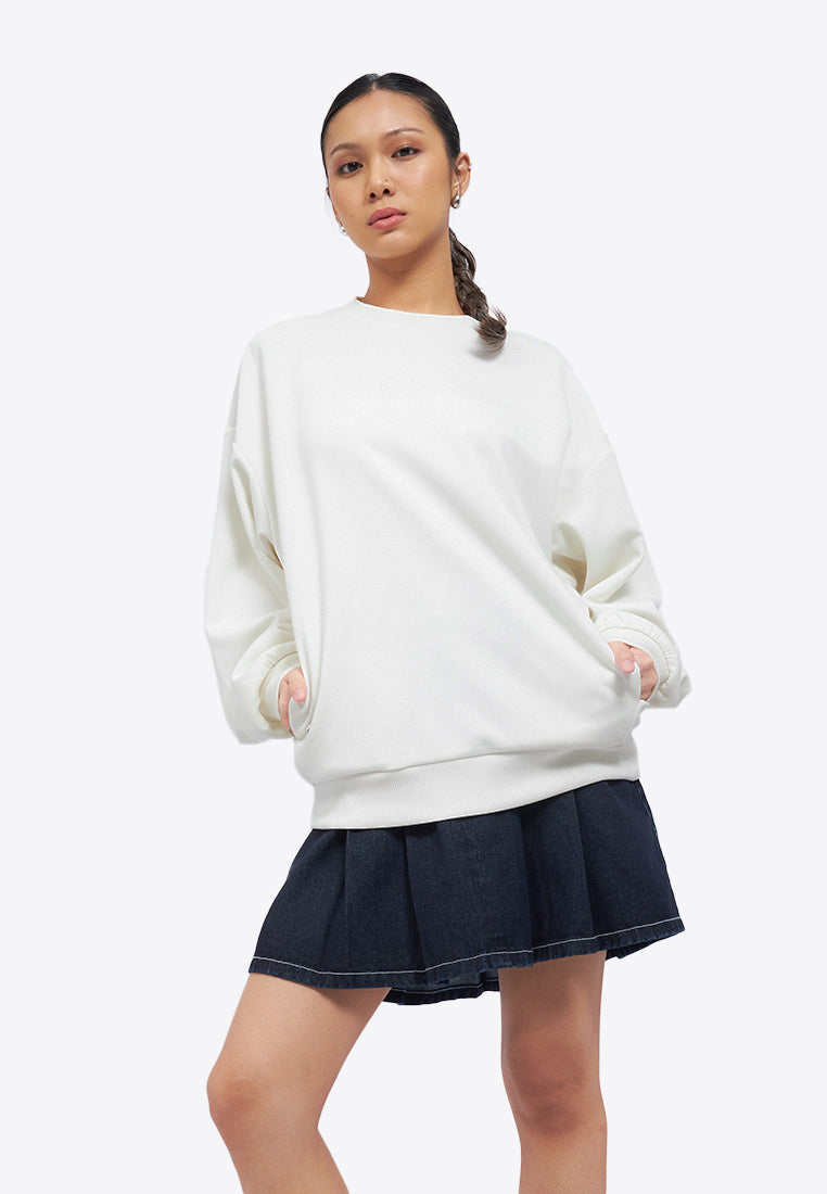 Side Pocket Oversized Sweatshirt