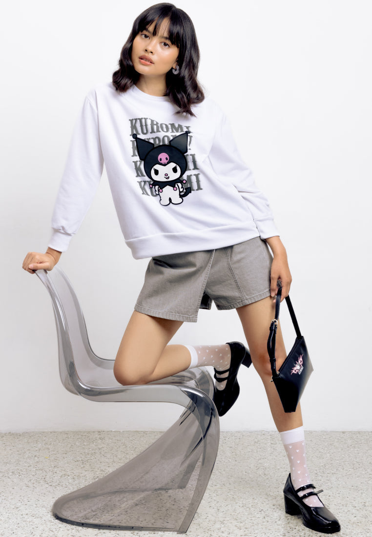 Kuromi Oversized Graphic Sweatshirt