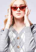Long Sleeve Argyle Cardigan