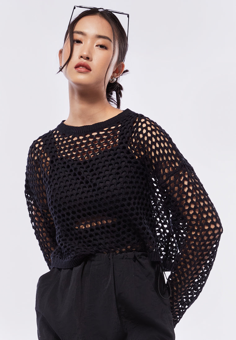Long Sleeve Rustic Knit Top