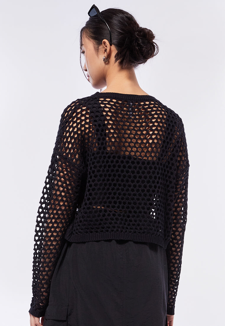 Long Sleeve Rustic Knit Top