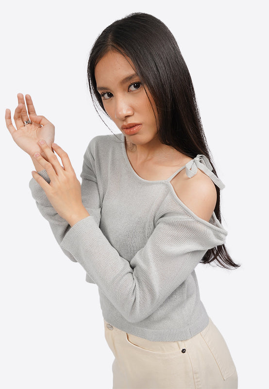 One Shoulder Long Sleeve Jumper