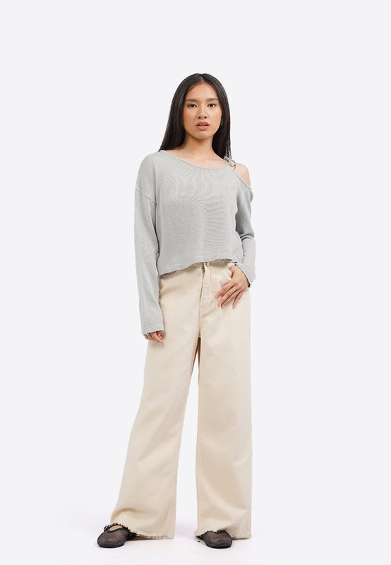 One Shoulder Long Sleeve Jumper