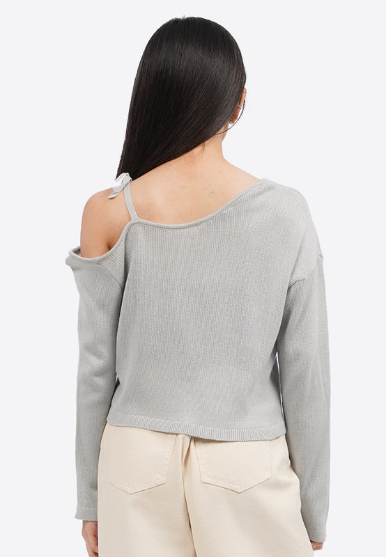 One Shoulder Long Sleeve Jumper