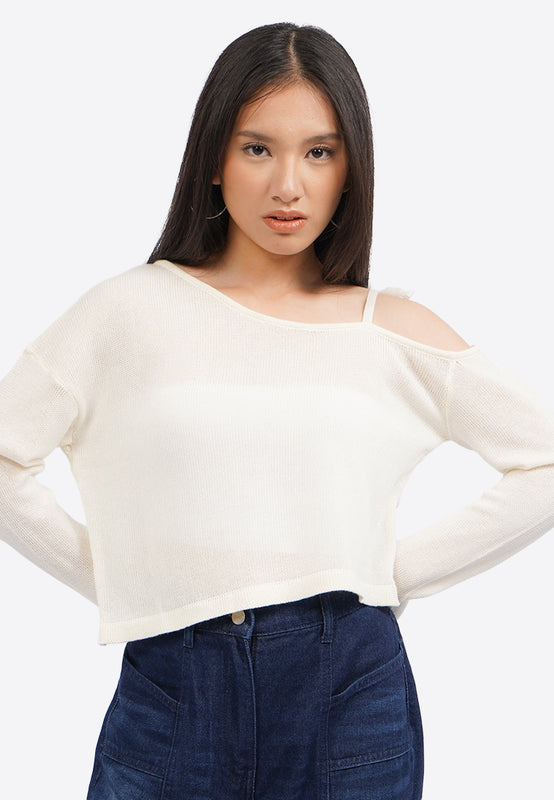 One Shoulder Long Sleeve Jumper
