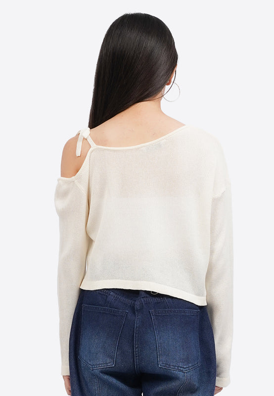 One Shoulder Long Sleeve Jumper