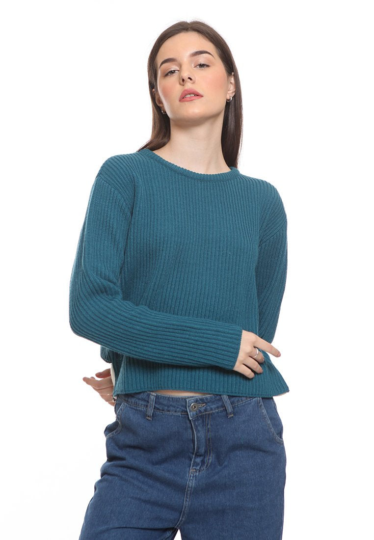 Constrast Slogan Sweater