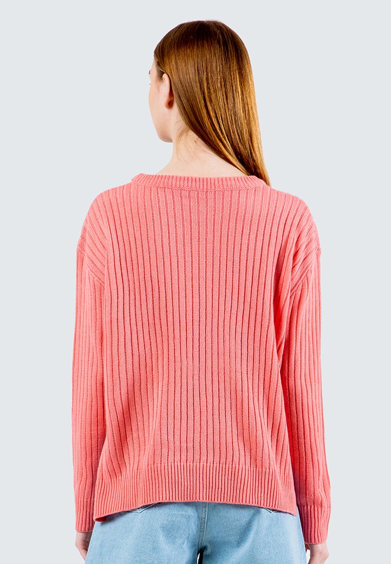 Asymmetric Sweater with Embroidery