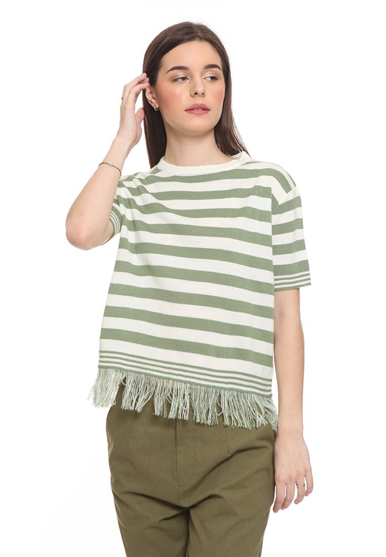 Pullover With Fringes