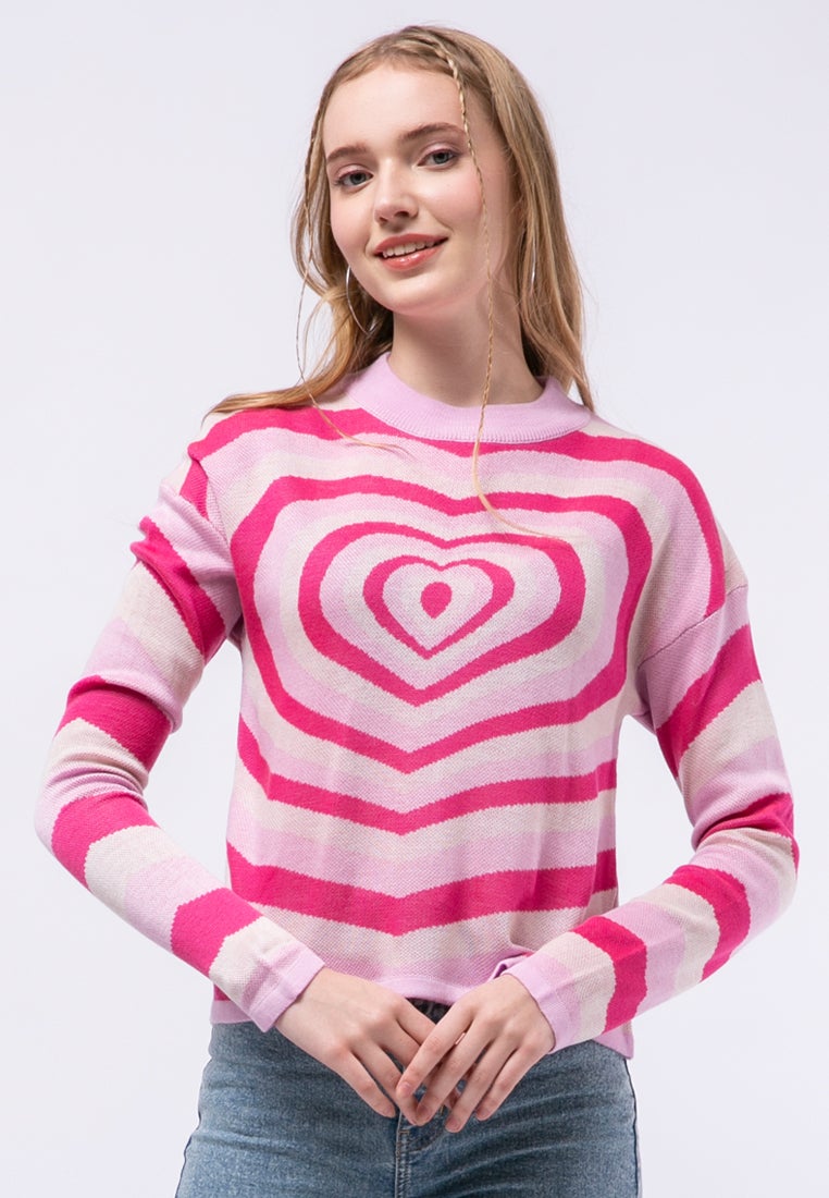 Heartwave Printed Sweater