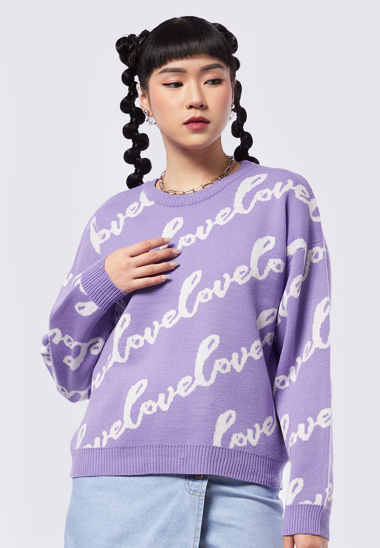 Printed Oversize Sweater