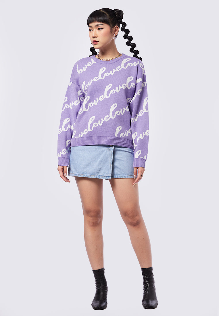 Printed Oversize Sweater