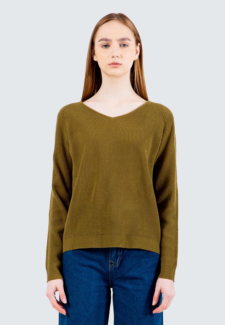 V-neck Loose Jumper